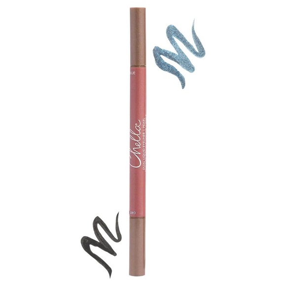 New CHELLA Dual Liquid Eyeliner Pearl in Pearl Black & Pearl Blue - Picture 1 of 12